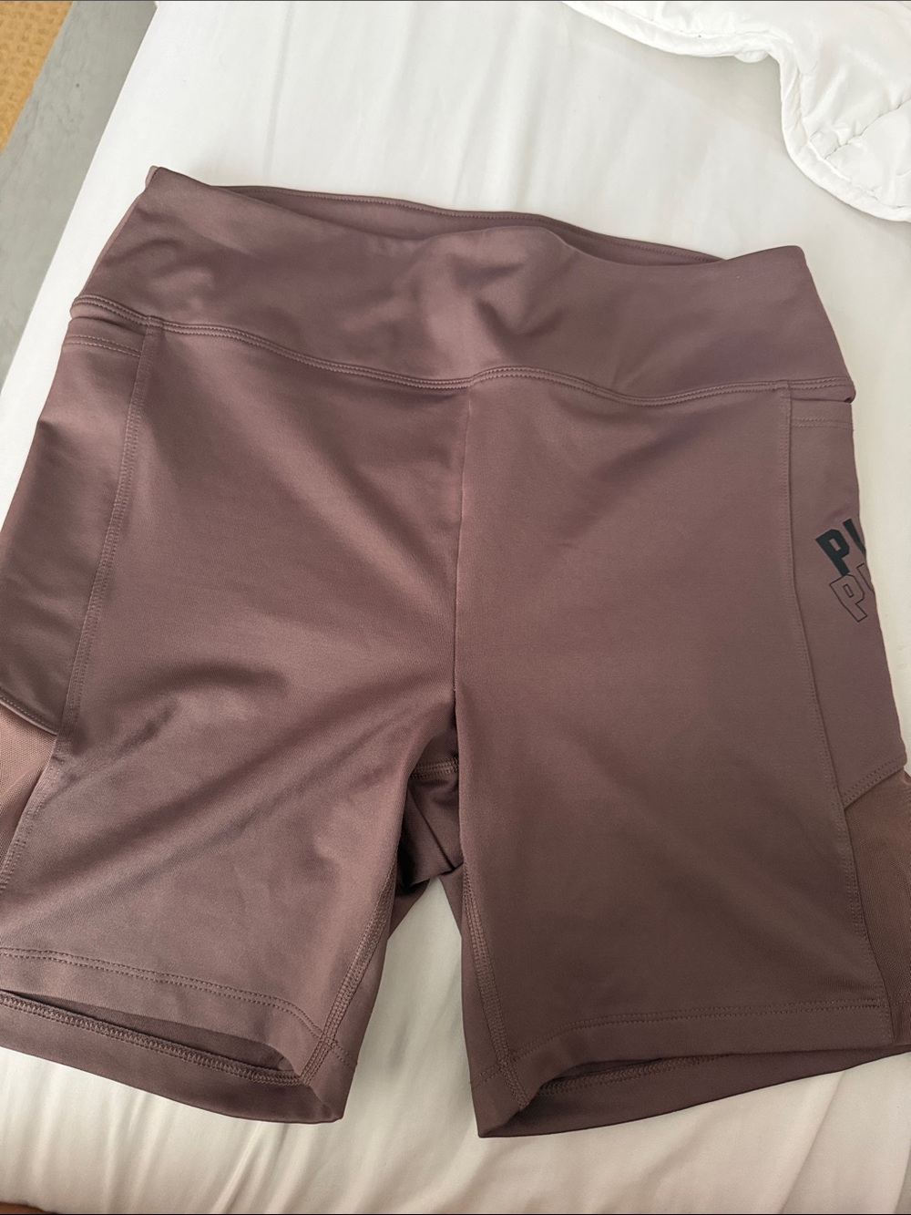 High-Waist Mauve Active Bike Shorts